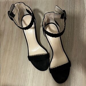 Marc Fisher Black Ankle Strap Heels